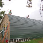 Grant and Pops working on the roof