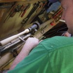 Grant making a bat on the lathe!